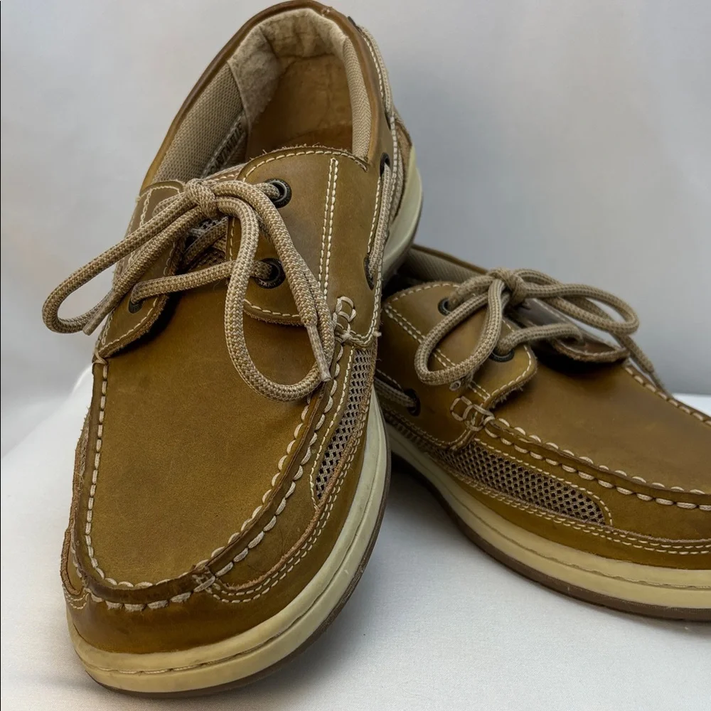 Margaritaville Men's Sz10 Tan Anchor/Deck Leather‎ Casual Shoes